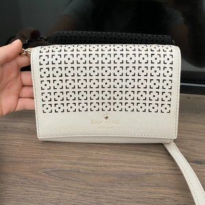 Kate Spade Small Shoulder Bag/ Clutch with Perforated leather